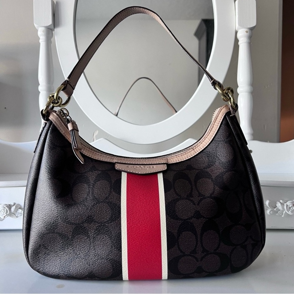 Coach SIGNATURE STRIPE DEMI